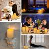 3Pcs/Set Simplicity Flickering LED Flameless Candle Light with Remote Control Intelligence for Patio, Garden & Holiday Displays