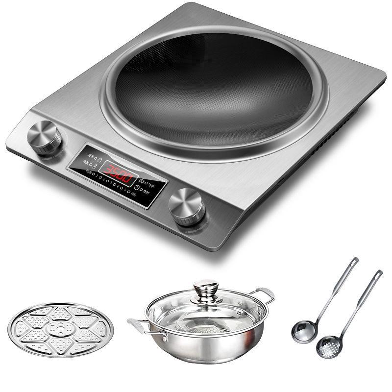 High-Power Induction Cooktop Set with Pot - Electric Ceramic Stove