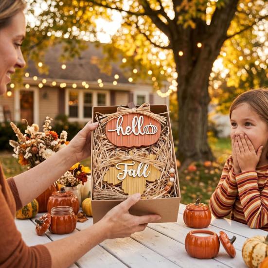 Thanksgiving Party Wall Hanging Hello Fall Wooden Sign, Pumpkin Maple Leaf Door Hanger with Festive Tabletop Decor Tassel, Autumn Harvest Decor,
