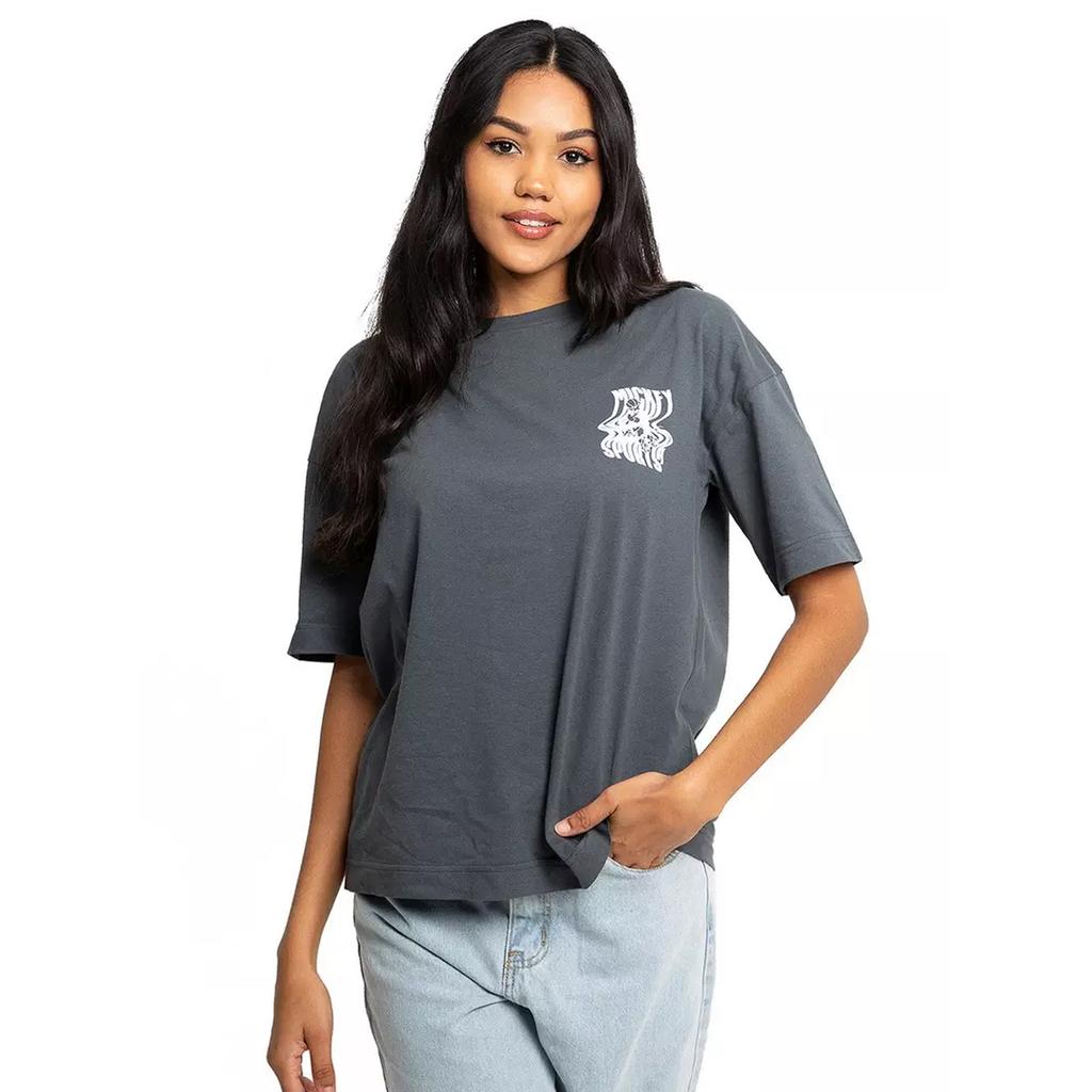 Disney Damen/Damen Mickey Mouse Wave Übergroßes T-Shirt