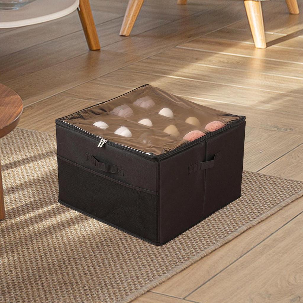 Foldable Shoe Organizer for Footwear Storage Box Multi Compartments Shoes Boot Bin