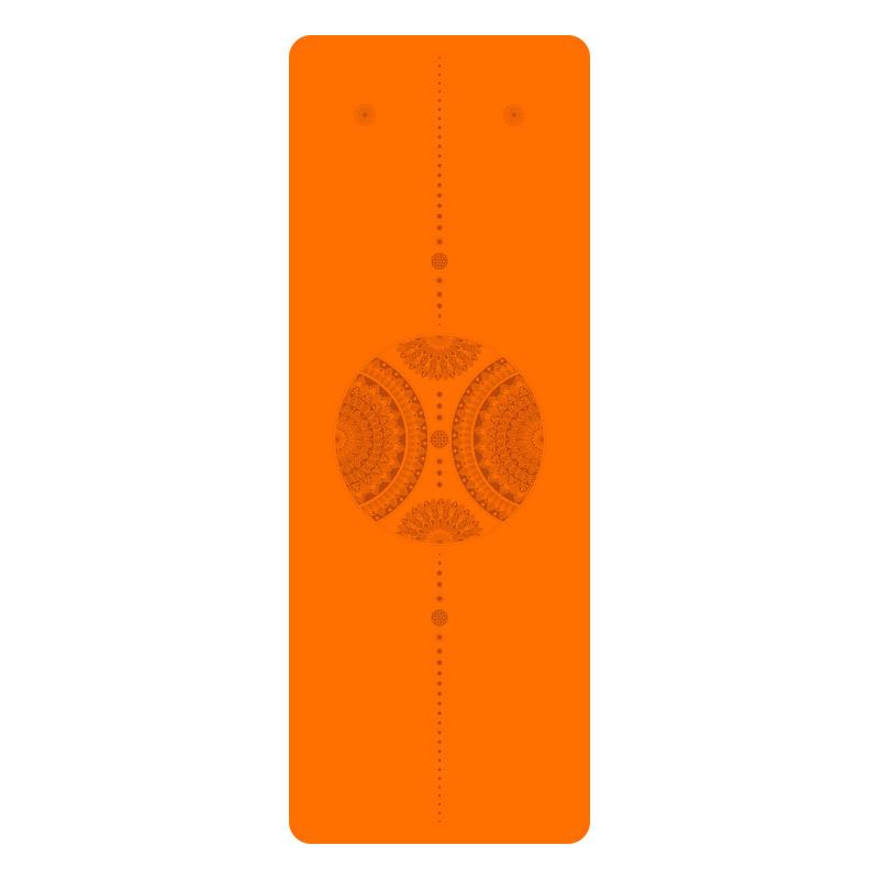 Exquisitely Carved Non-Slip Dual-Sided Yoga Mat - Sweat-Absorbing Natural Rubber for Home & Studio Use