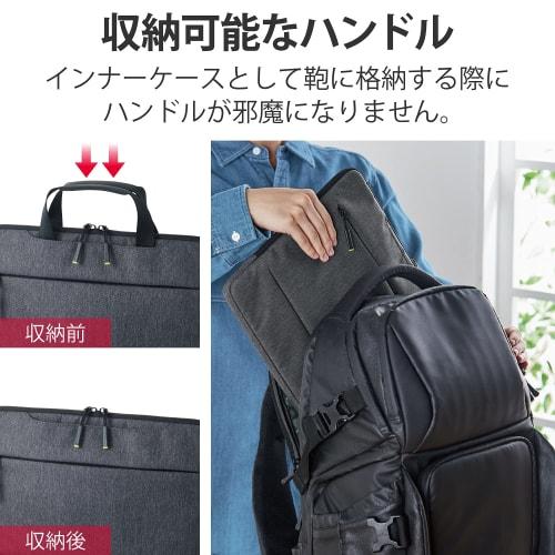 ELECOM Computer Case PC Case Surface Laptop 5 (2022) Laptop 4 (2021) Laptop 3 (2019) 15 Inch Case with Pocket Handle Storage Casual Fabric Black BM-IB