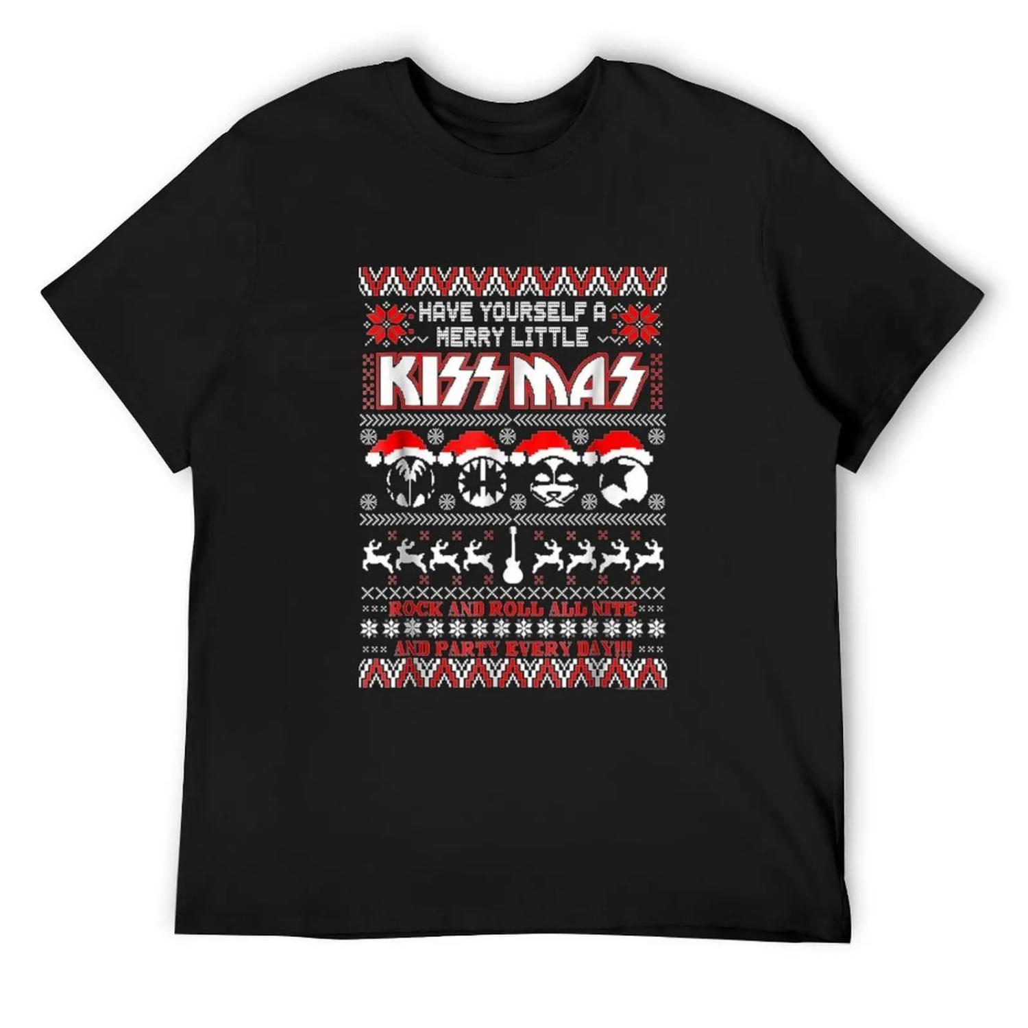 KISS - Merry Little KISSmas T-Shirt T-Shirt plus size clothes graphic t shirt vintage oversizeds mens clothes S