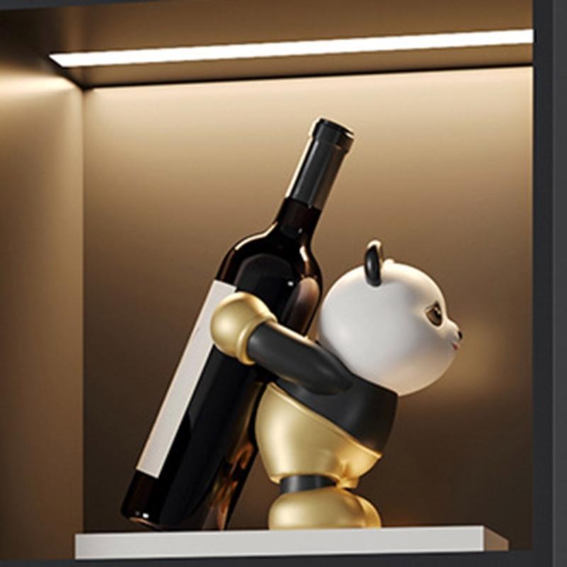 Resin Panda Wine Holders Panda Wine Rack For Stylishly Showcasing Wine Bottles In Kitchens Or Living Space Wine Display