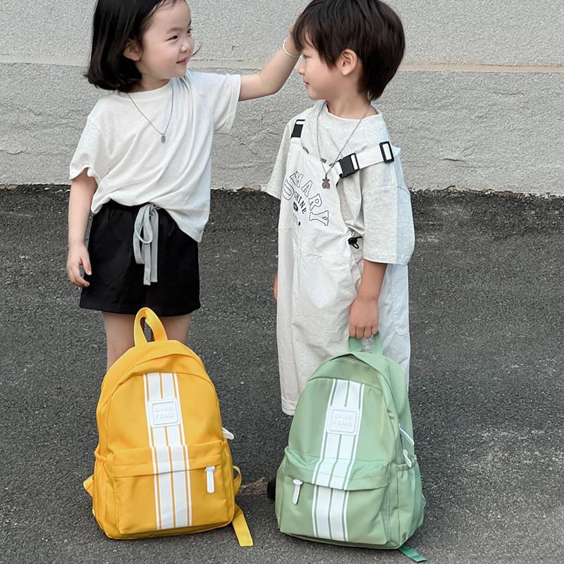 Stylish Simple Korean Backpack For Kids Gender Neutral Breathable Nylon For Preschool