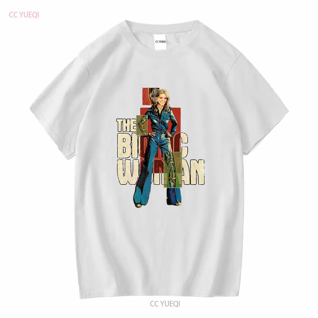 Movie Design T Shirt Jaime Sommers The Bionic Woman Steve Austin Lee Majors vintage Washed Versatile homme graphic Stylish