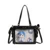 Impact Genshin Pu Crossbody Bags With Satin Bows Cartoon Art For Wear Daily