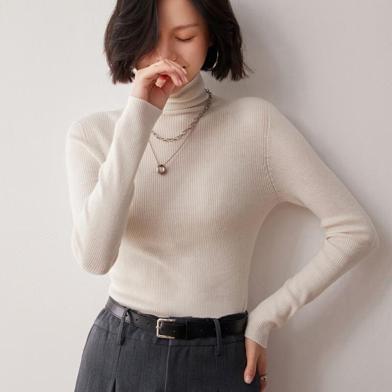 Women's Slim-Fit Cashmere Blend Turtleneck Sweater