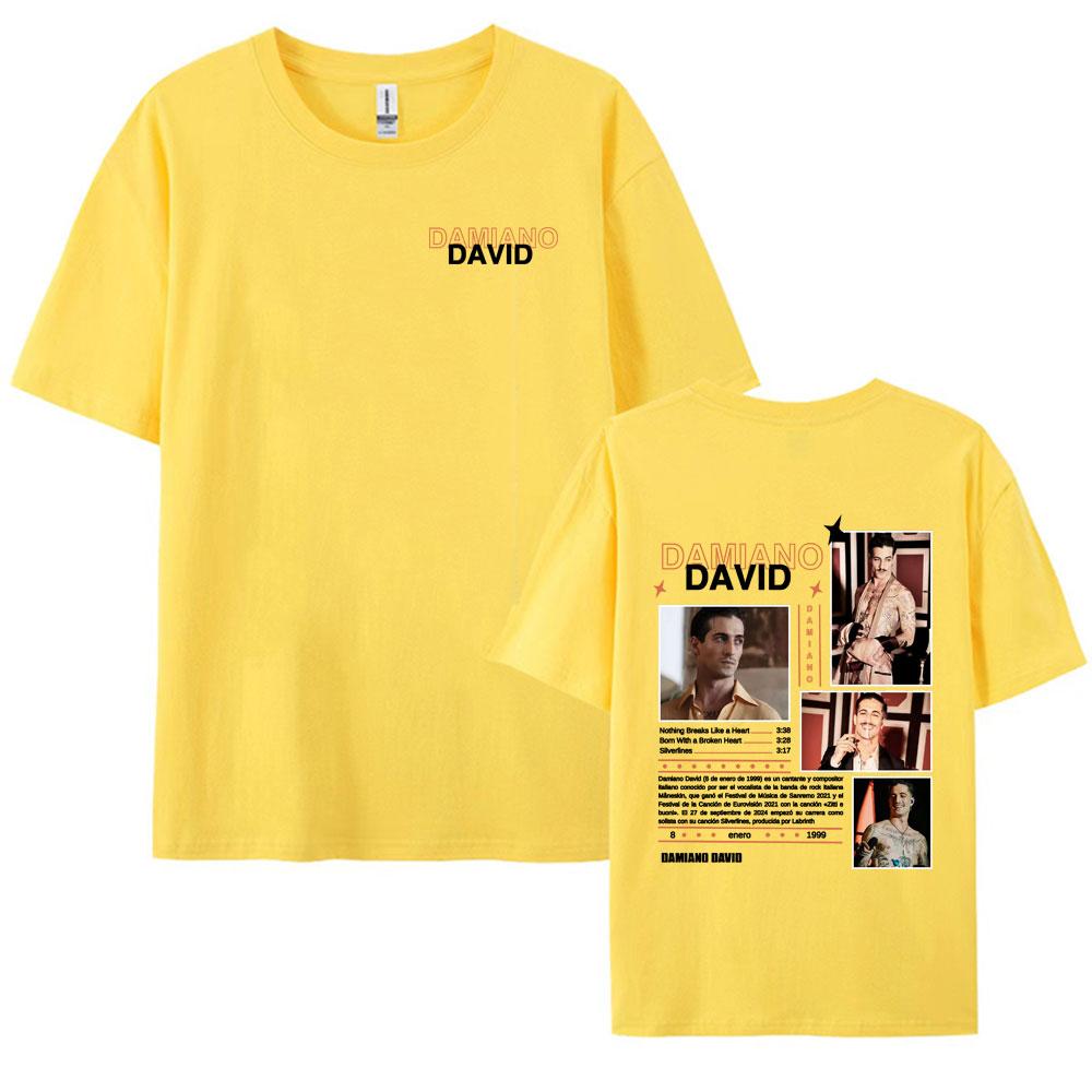 Rock Band Unisexeskin Damiano David Tour Merch Tshirt Unisex Women Fashion Hip Hop T Shirts Tops Casual Oversized 100 Cotton TShirt