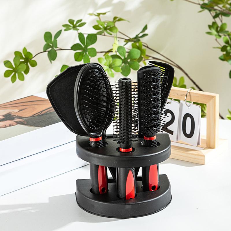 5 Pieces Mirror Comb Set Air Cushion Curly Hair Ribs Comb Girls Special Smooth Hair Massage Fluffy Comb