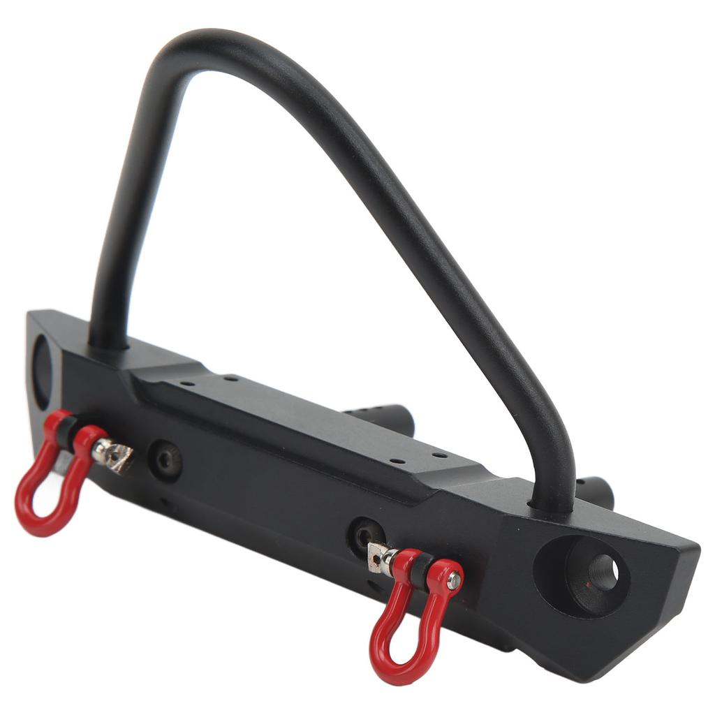 RC Car Front Bumper Aluminium Alloy Front Bumper with Lamp for AXIAL SCX10 90046 90047 1 10 RC Crawler Car Black