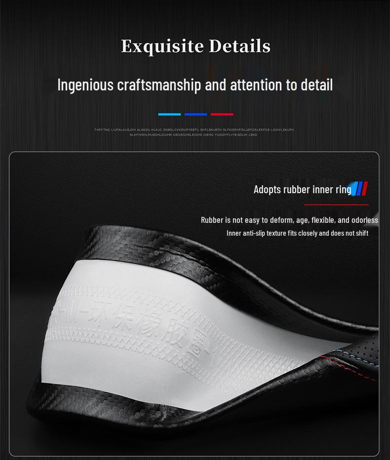 Xpeng Car Genuine Leather Steering Wheel Cover for P7, P5, G3, G9 - Ultra-thin, Four Seasons