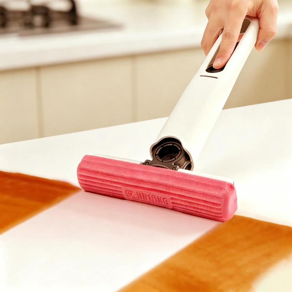 Foldable Hand-Held Mini Mop for Car and Coffee Table Cleaning