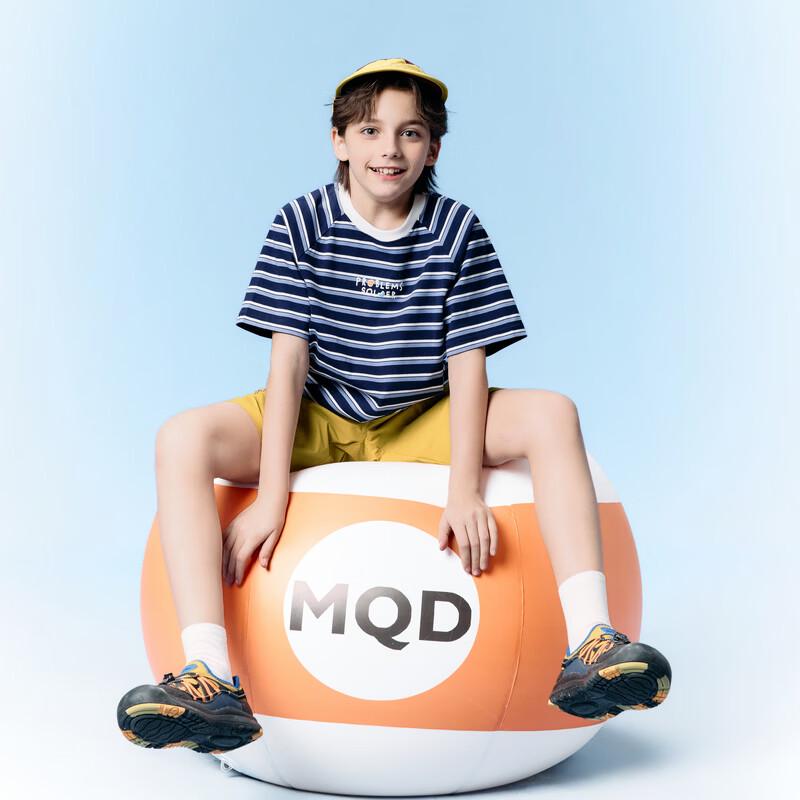 MQD Boys' College Style Striped Short Sleeve T-Shirt