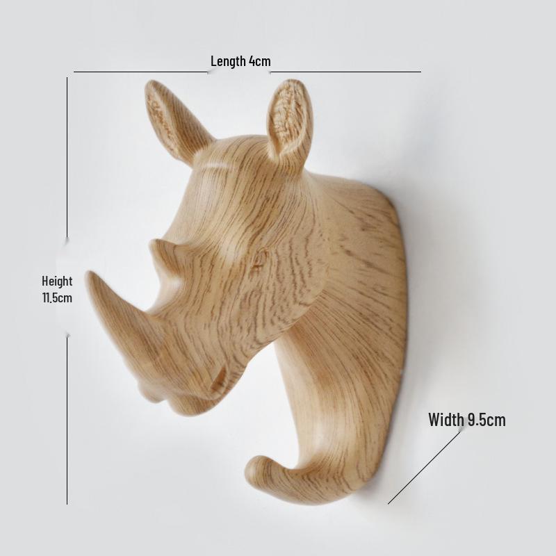 Deer Head Cartoon Wall Hook - New Creative Punch-Free Design for Home Decoration