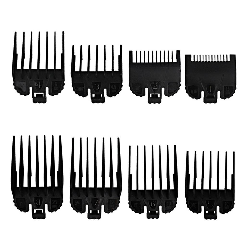 8 Sizes Professional Cutting Guide Comb Set Limit Comb Set Replacement for Wahl Electric Hair Trimmer Shaver