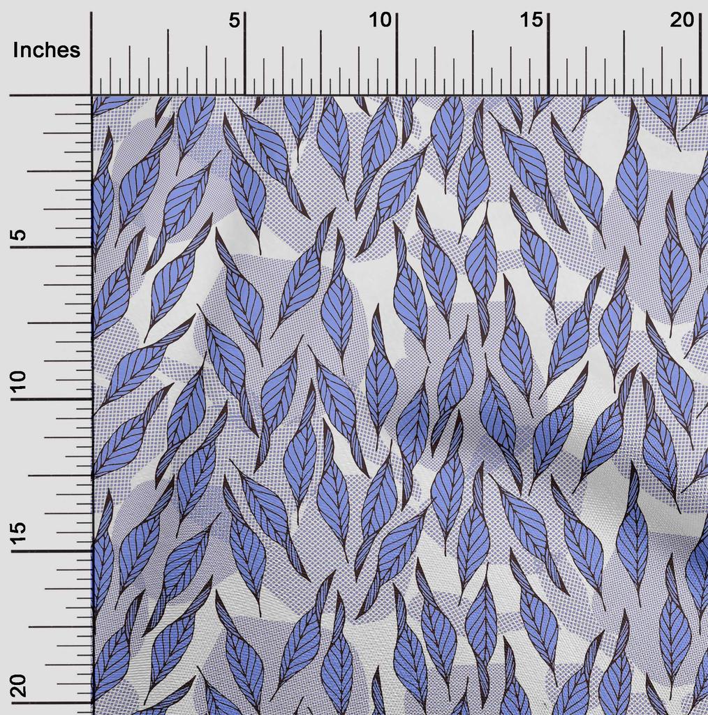 oneOone Cotton Cambric Dark Rose Brown Fabric Leaves Dress Material Fabric Print Fabric By The Yard 42 Inch