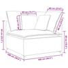 Modular Sofa Corner Module with Cushions Light Grey 100 cm