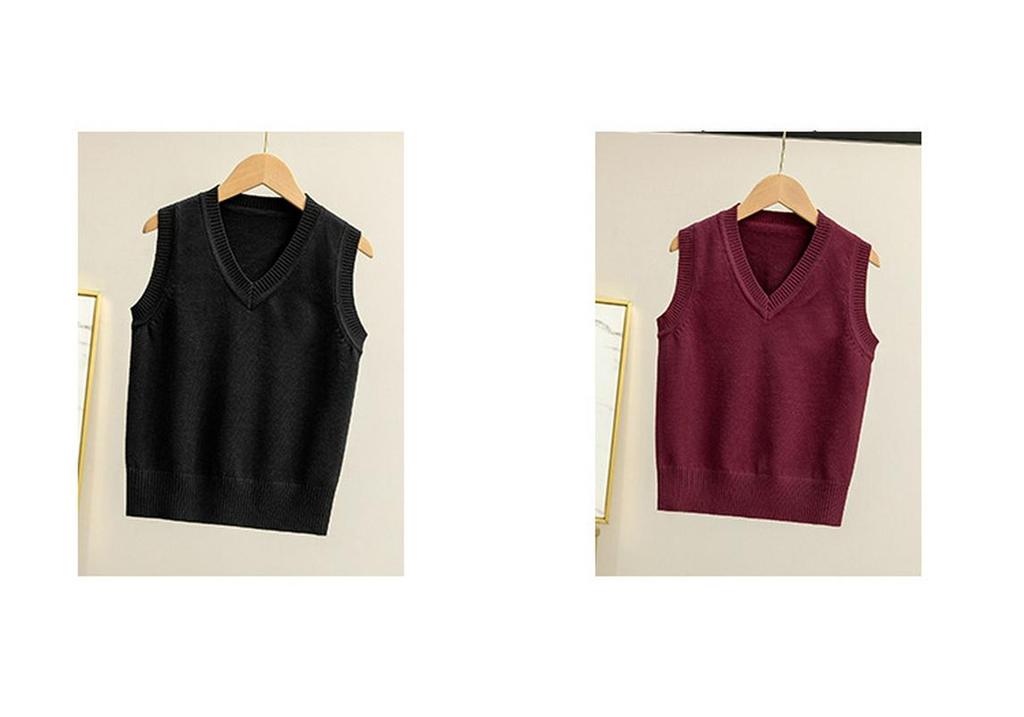 Children's Knitted Vest: British Academy Style for School, Autumn/Winter