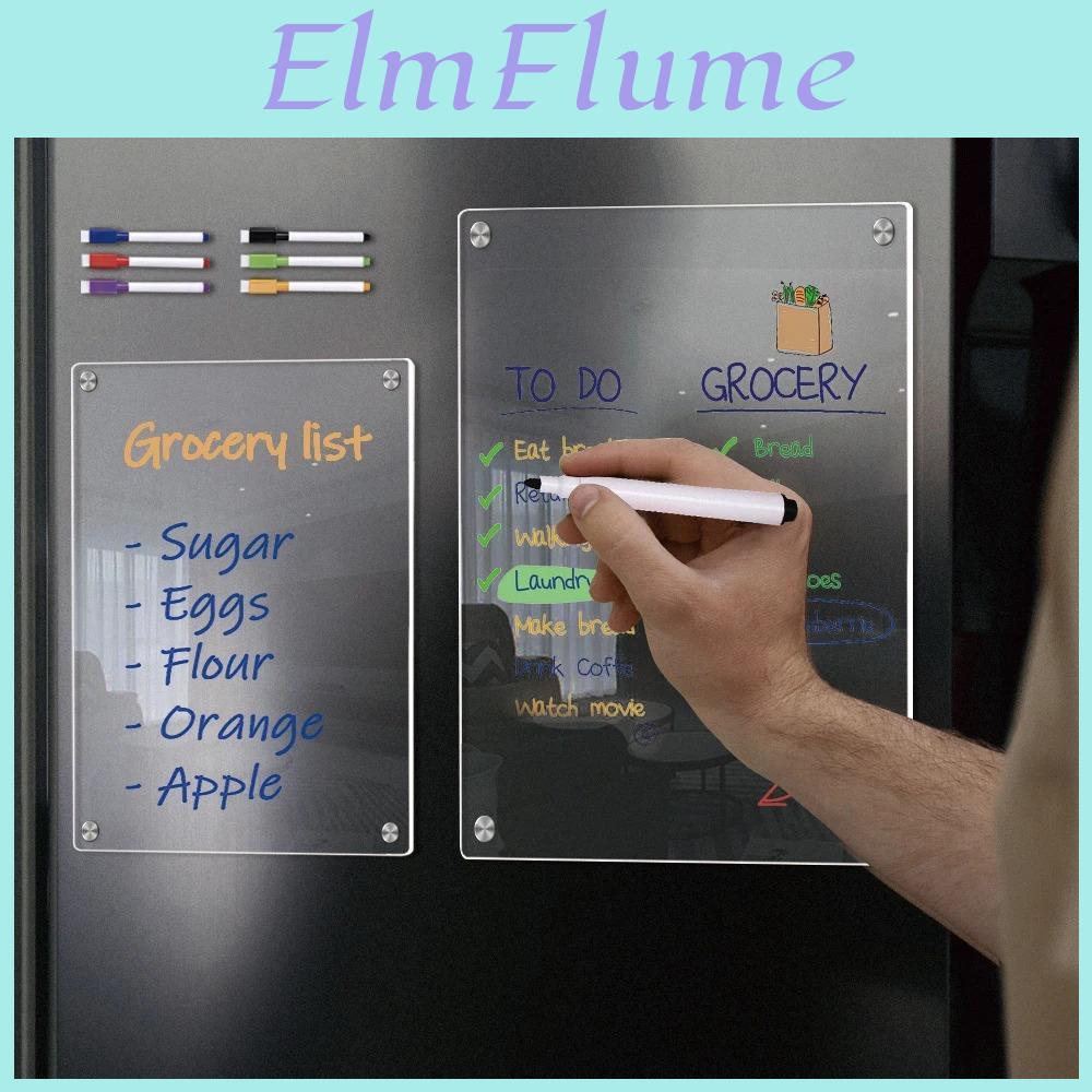 Clear Magnetic Acrylic Calendar 6pcs Board Planner Schedule Fridge Magnet Dry Erase Boards For Home School Office Message Books