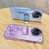 KADEM For Realme 11 5G (Global)/11x 5G Case Rhinestone Flower Finger Ring Kickstand TPU Phone Cover