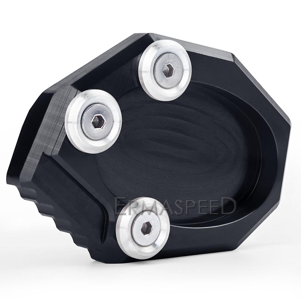 For VS650 Motorcycle Accessories CNC Motorcycle Kickstand Extender Foot Side Stand Extension Pad Support