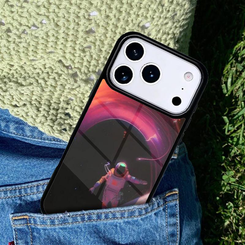 Surfing Spaceman Phone Case For iPhone 17 AIR 16 Pro Max 15 14 Pro 11 12 13 Shockproof Silicone Cover