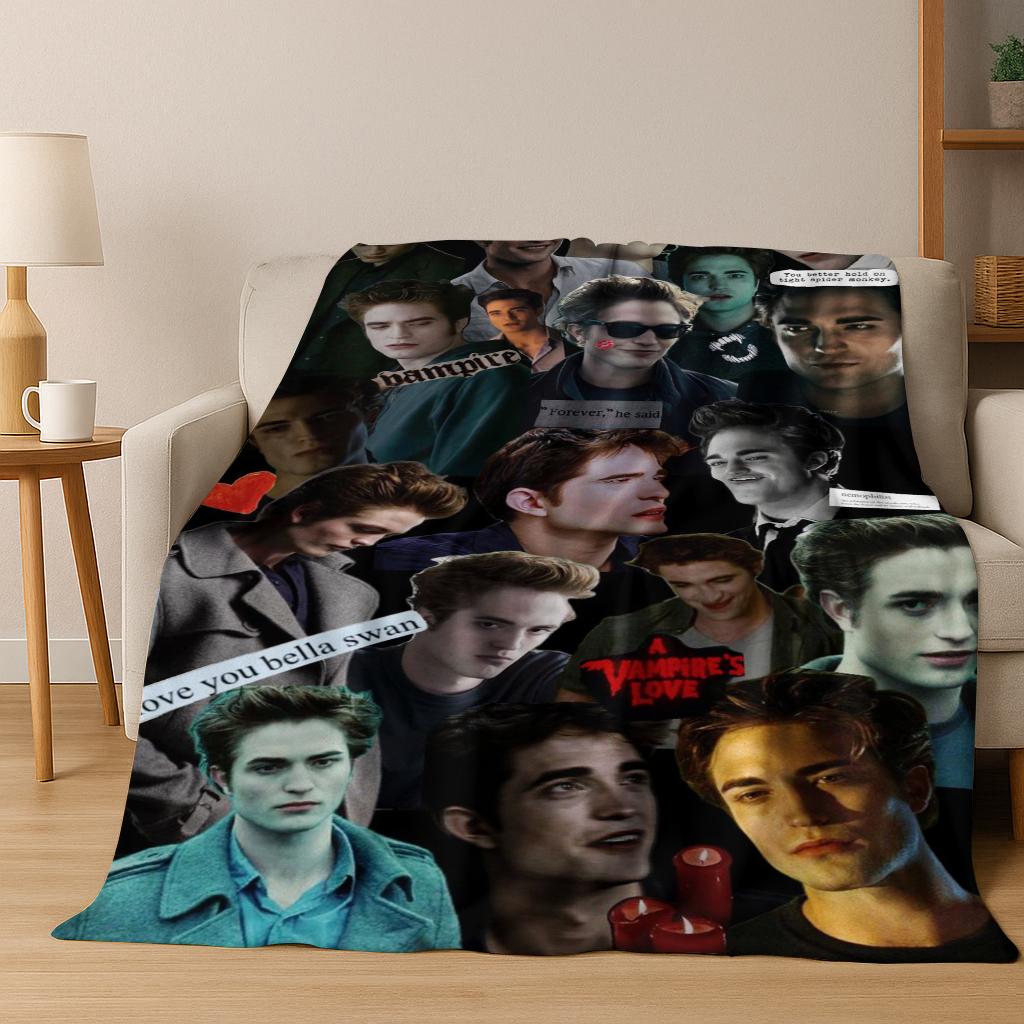 2026 New Twilight Isabella Edward Art Flannel Blanket,Cozy Soft Throw Blanket for Home Bedroom Bed Sofa Picnic Cover Gift Kids