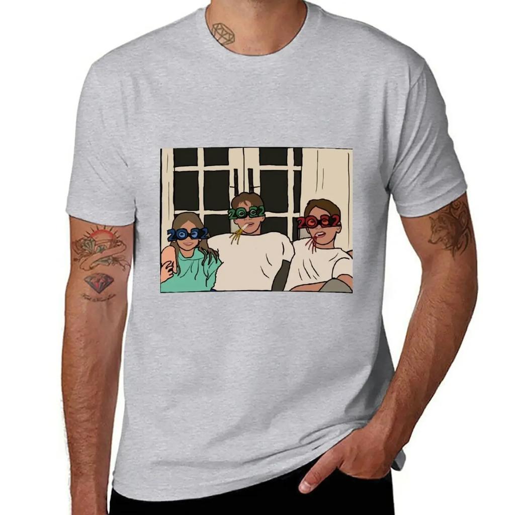 Happy New Year! T-Shirt plain summer tops sports fans Men's t shirts