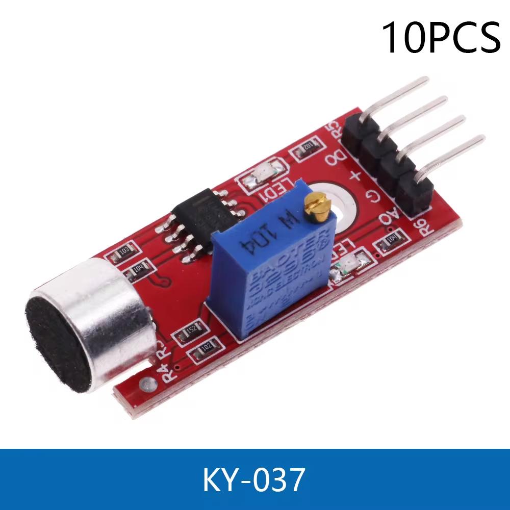 5/10PCS Microphone Voice Sound Sensor Detection Module For Arduino AVR PIC Analog Digital Output Sensors KY-038 KY-037