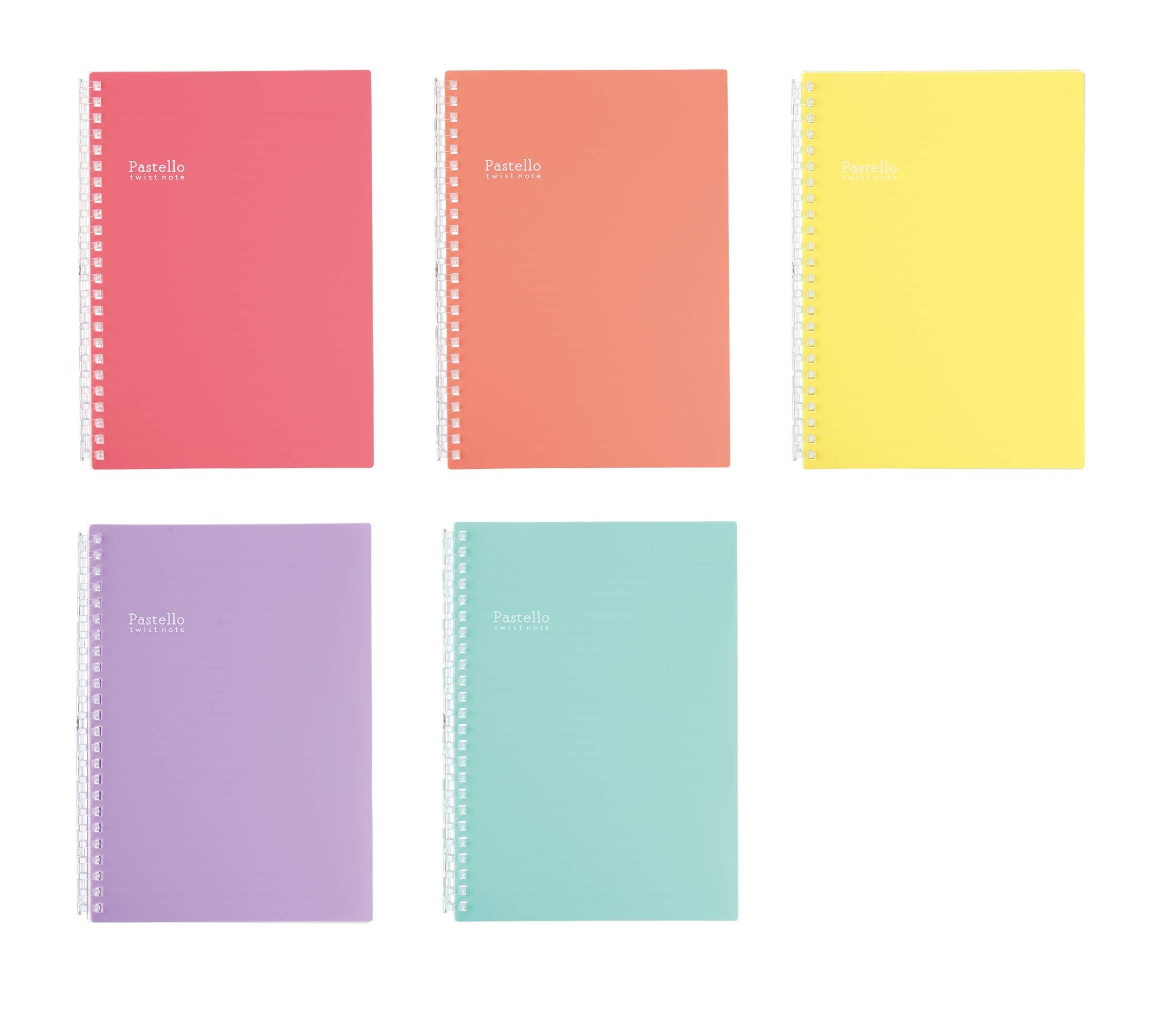 

Licht Twist Note inch pitch series A5 vertical type 24 holes 5 colors 5 colors 5 books set 1/3 (S type) N1958-2/3/5/10/19