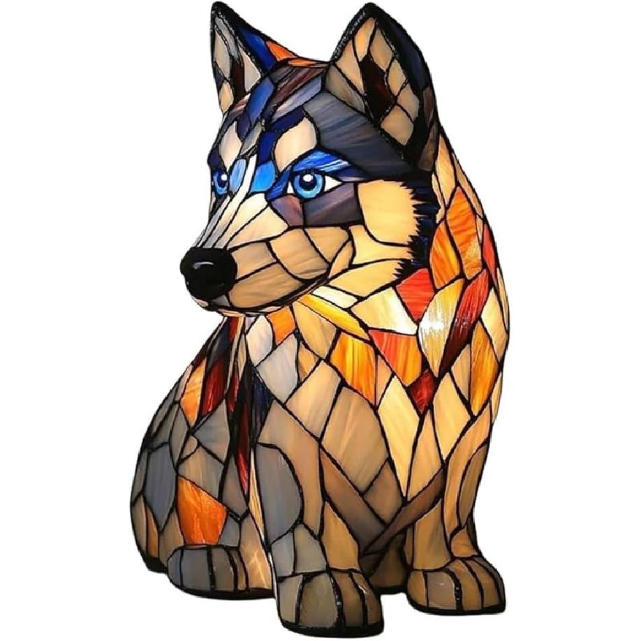 Atlodas Cat Lamp, Cats Stained Resin Tabletop Night Light, Cats Series Art Night Light, Cat Stained Glass Lamp, 3D Cute Pet Themed LED Table Lamps,