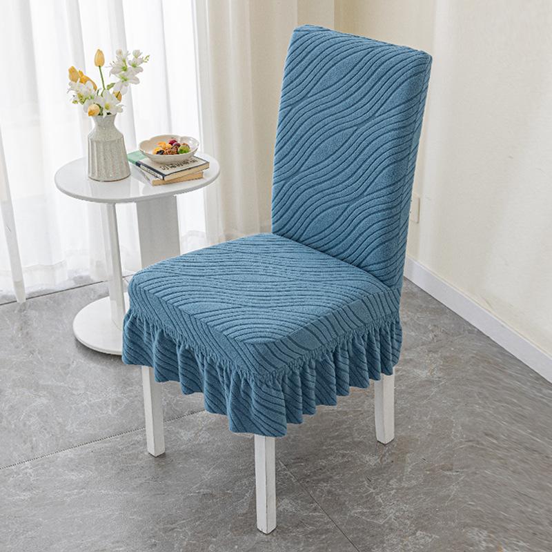

New Skirt Chair Cover Simple Household Chair Cover Universal Dining Table Stool Cover Cat Claw Seat Cushion Cover Elastic Cover 42*38*38cm