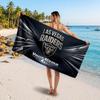 Las Vegas Raiders Customized Name Text Beach Towel, Soft Absorbent Towel Beach Pool Travel Personal Gift
