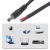5.5x2.5mm Single Male with Pigtail Bare Wire Open End Power Cord Bare Connector for CCTV Camera DVR LED Strips