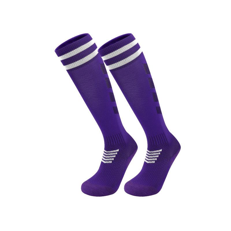2026 Echte Kampf-Langrohr-Fußballsocken Professionell für Erwachsene, Kinder, ältere Kinder Frottee-Boden Beinschoner Atmungsaktive Sportsocken