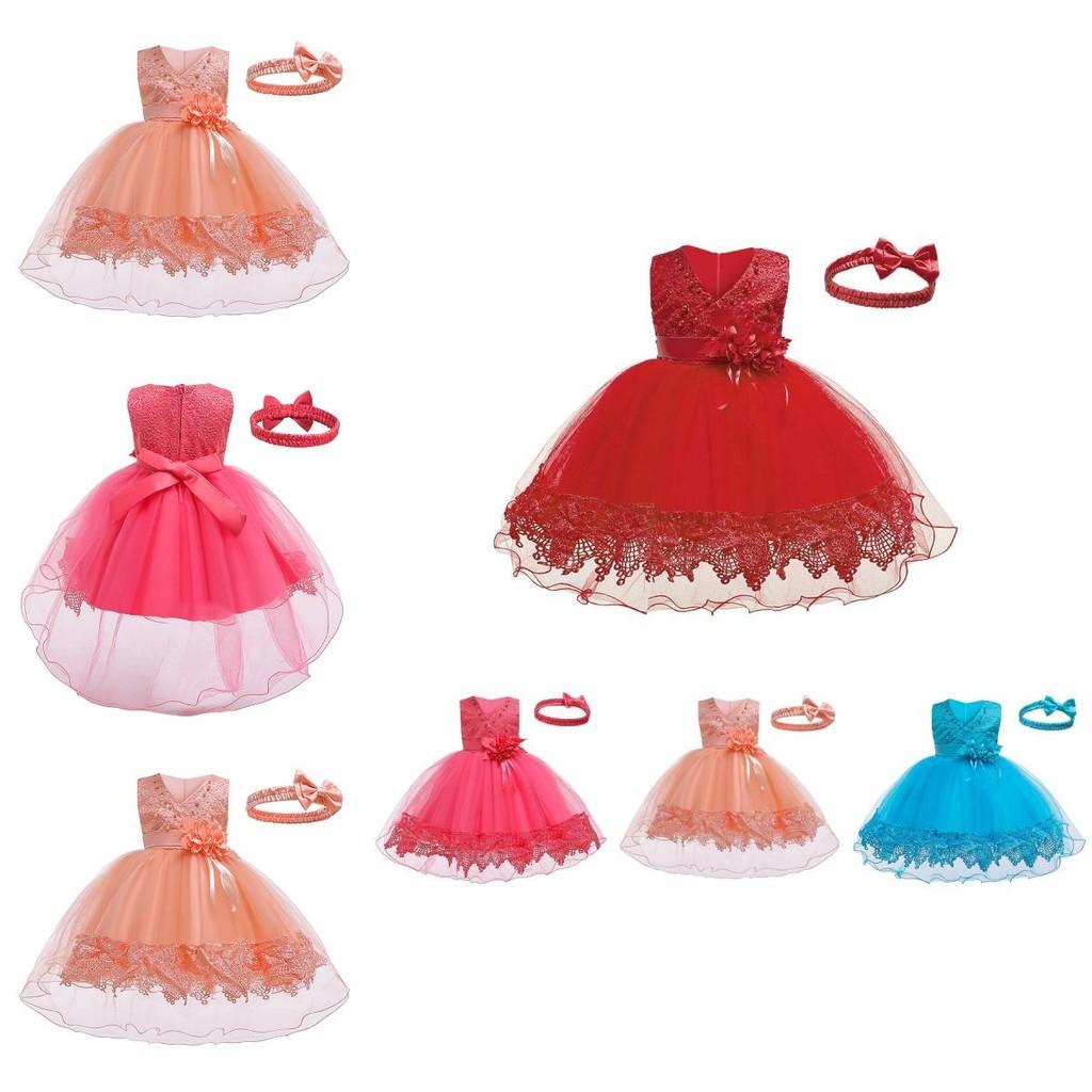 Prinsessenjurk voor Baby Meisjes Met Parels En Kant Voor Lente Zomer Herfst Winter