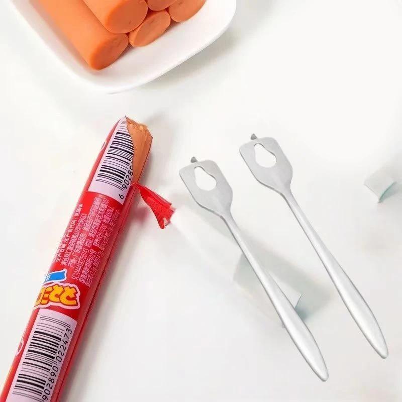 Stainless Steel Sausage Opener - Kitchen Gadget for Home Bar Restaurant Roast Sausage Peeler Special Knife for Kitchen Use