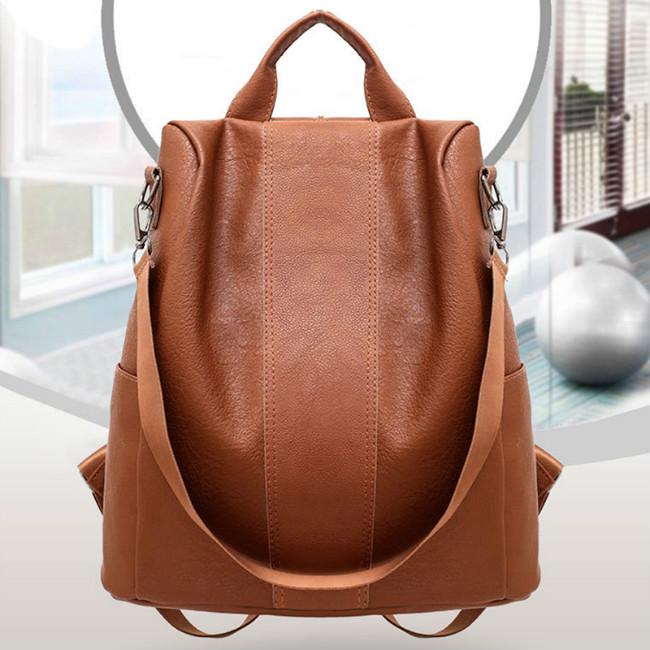 Buy Ladies Faux Leather Shoulder Bag Female Backpack Handbag AntiTheft