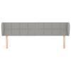 Maison Exclusive - Tête de lit avec oreilles Gris clair 163x23x78/88 cm Tissu