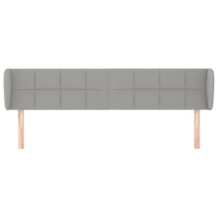 Maison Exclusive - Tête de lit avec oreilles Gris clair 163x23x78/88 cm Tissu