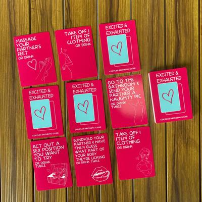 Yousheng Podekscytowany Wyczerpany Gra w Pokera Romantyczne Pomysły na Randkę Wieczorem Gra w Piciu dla Par 2 Graczy Impreza dla Dorosłych Gra Karciana dla Par