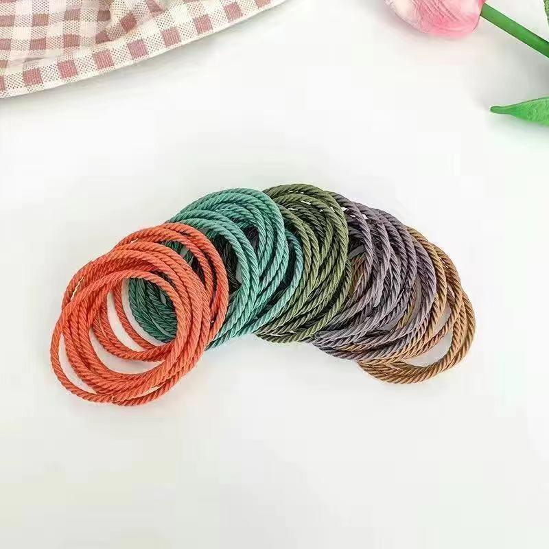 100 Durable Seamless High Elastic Hair Ties with No Damage Barrel Pack