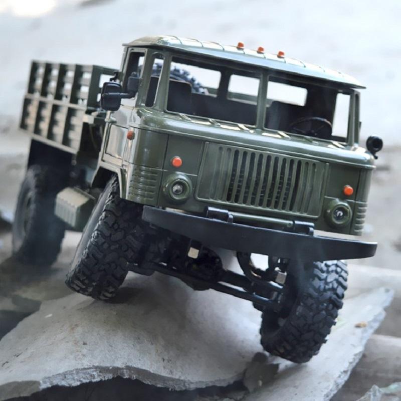 Wpl B-24 Remote Control Military Truck Diy Off-Road 4Wd Rc Car 4 Wheel Drive Climbing B24 Gaz-66 Vehicle For Birthday Gift Toy