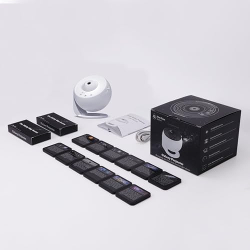 Planetarium Star Projector with 13 Film Discs, Timer & Rotation Control, Realistic Starry Sky, Night Light, Constellations, Celestial Bodies, Nebulae,