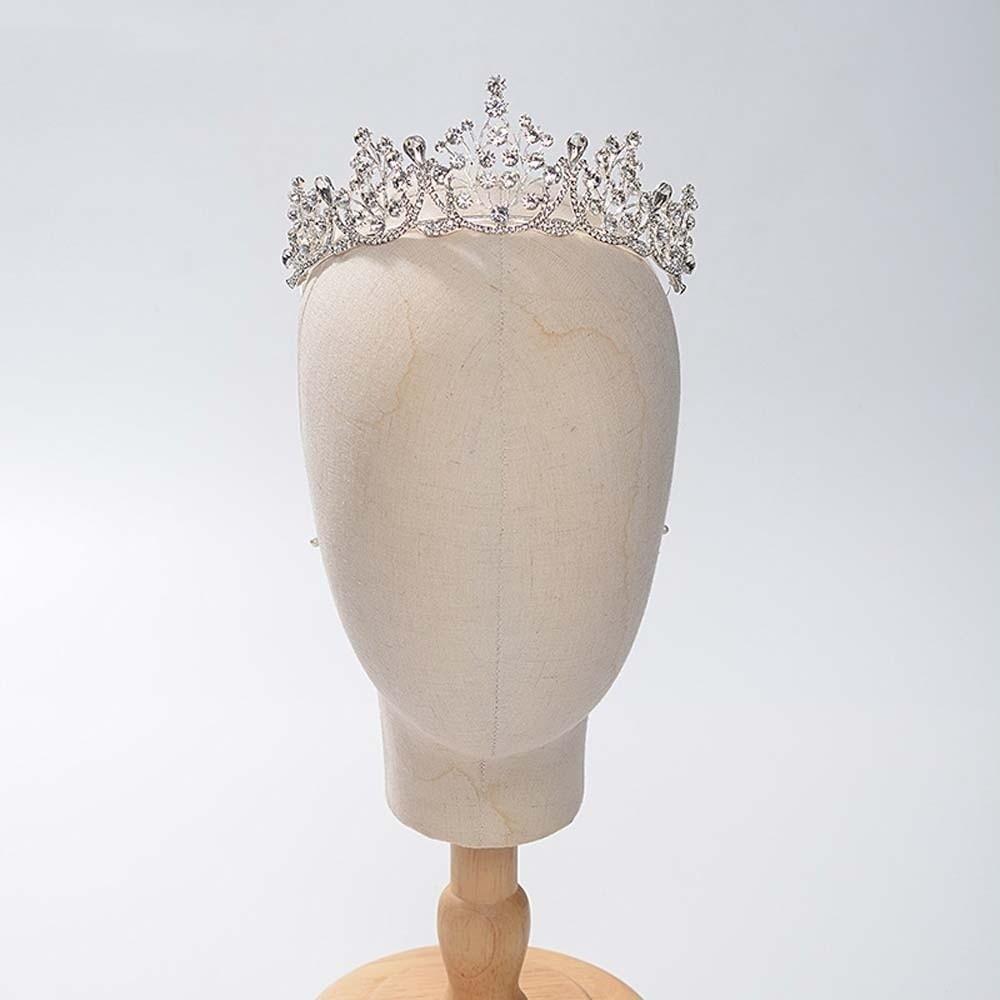Elegant Crown Hair Accessory Shiny Princess Rhinestone Tiara  Birthday Head Jewelry
