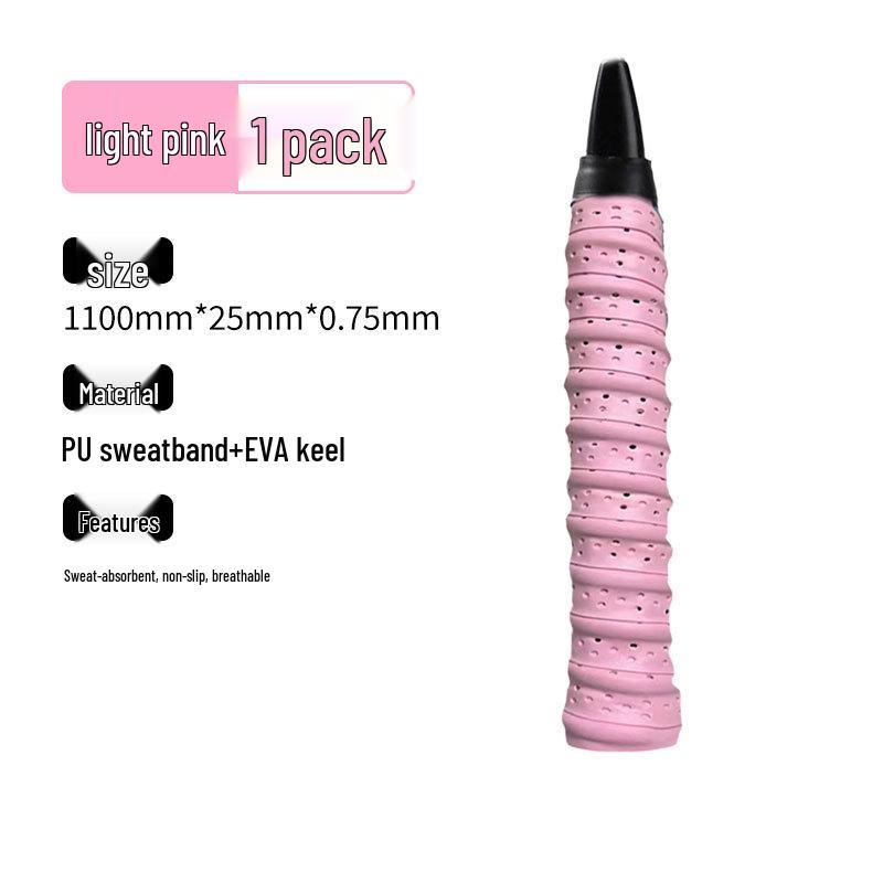 Dragon Bone Perforated Badminton Grip: Anti-Slip, Sweat-Absorbent, Breathable Wrap for Tennis Rackets & Fishing Rods