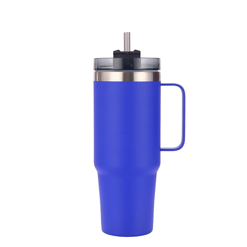 Stainless Steel Ice Ba Cup Double Vacuum Vacuum Cup Large Capacity with Straw with Lid Handle Car Cup
