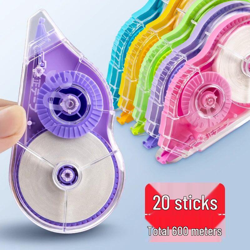 Correction Tape for Students, Drop-Proof, 30m, Large Capacity, Economical, Seamless, Smooth, Silent White-out.